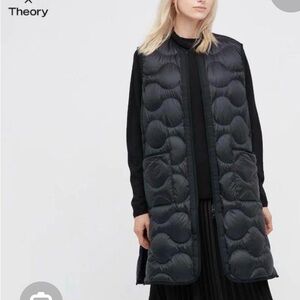 Theory/Uniqlo collaboration. Black Sleeveless Down Vest M